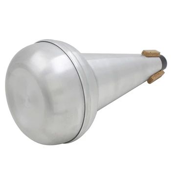 1Pc de la Luz-Peso de la Práctica Trombón Recta Silencio Silenciador Sourdine de Aluminio Para saxo Alto, Trombón Tenor de Plata