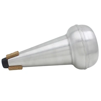 1Pc de la Luz-Peso de la Práctica Trombón Recta Silencio Silenciador Sourdine de Aluminio Para saxo Alto, Trombón Tenor de Plata