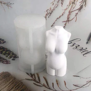 1PC en 3D del Cuerpo Humano el Arte de la Vela del Molde de Silicona Hombres mujeres Mujeres Modelo de Cuerpo de Silicona, Moldes de Cristal de Cera Resina del Molde de la Vela DIY Craft