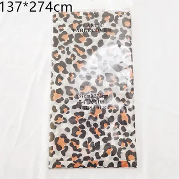 1pcs 137x274cm Leopard Zebra Desechables Mantel de Animales de temas por Parte de la Decoración de Cumpleaños Feliz Fiesta de la Boda Tablecover Suministros 4913
