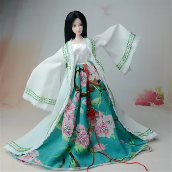 1pcs 2styles la Dinastía China de Vestido de Princesa Para la Ropa de la Muñeca Elegante Muñeca Tradicional
