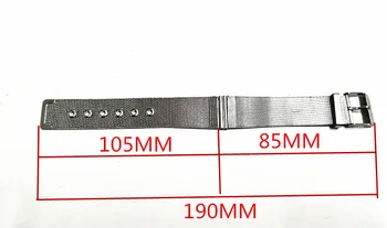 1PCS Milanese Correa de reloj de 12 mm 14 mm 16 mm 18 mm 20 mm de Acero Inoxidable Correa de Reloj de espesor de 0,4 mm