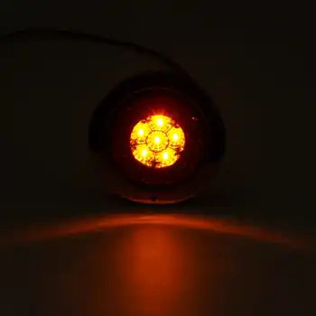 2/4pcs Ronda Luces traseras LED Ámbar Rojo 16LED 12V/24V Freno de Parada Ejecutando Reverso de la Copia de seguridad la Luz De Camiones de Remolque Caravana