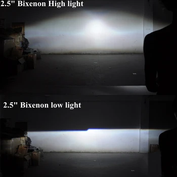 2.5 pulgadas mini h1 Bi xenón hid lente del Proyector del RGB de la aplicación Bluetooth led ojos de ángel de la cubierta de la máscara de montaje de automóviles para h1 h4 h7 toyota ford