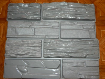 2 diferentes de diseño de Moldes de Plástico para el Hormigón de Yeso Jardín de la Casa de Piedra de la Pared de Azulejos de Piedra Molde de Ladrillos de Cemento Fabricante de Moldes