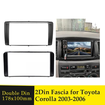 2 Din Coche Radio Estéreo de la Fascia de la Placa del Panel de Marco para el Toyota Corolla 2003-2006 cuadro de mandos de Audio del Reproductor de DVD de la Placa frontal del Bisel Kits