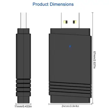 2 en 1 Doble Banda Wireless USB 3.0 Inalámbrico Adaptador USB Wifi de la PC de la Tarjeta de Red 5G/2.4 G USB WIFI+bluetooth 5.0 1200Mbps Para Windows