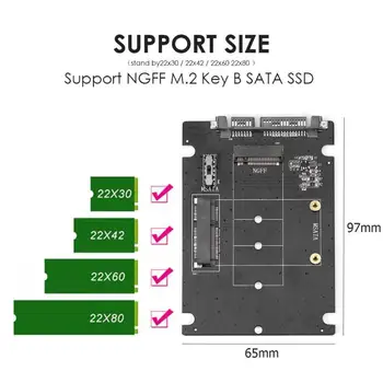 2 en 1 mSATA a SATA NGFF(M. 2) SATA3 Convertidor de Soporte de Adaptador mSATA/M. 2 NGFF SSD de estado sólido de la unidad de disco para Ordenador PC Caliente