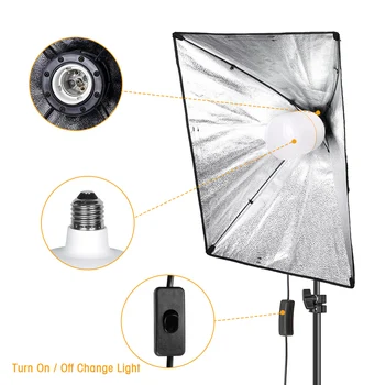 2-la Temperatura de Color de la Fotografía de Iluminación LED Bombillas de Alto brillo 135 Vatios E27 Base Para la fotografía de Foto Video Studio