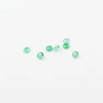 2 mm y 2.5 mm redondo corte de la esmeralda suelto de piedras preciosas para la fabricación de joyas reales natural SI el grado de esmeralda de la piedra preciosa