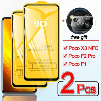 2 Pcs, de Película de Vidrio para Poco X3 NFC Protector de Pantalla Pocophone F1 Mi Poco F2 Pro de Cristal Templado Xiaomi Poco X3 Protectores de Vidrio