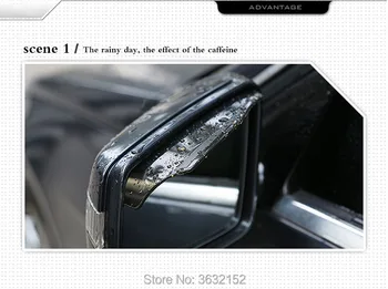 2 PIEZAS de PVC de Coche Espejo Retrovisor de la Lluvia de la Ceja de la Lluvia de Cuchillas de Coche de Estilo Para Jaguar xf xe x-tipo xj s-type f-pace XFR XKR XJR