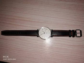 20 mm 21 mm 22 mm de Nuevos hechos a Mano pulsera de reloj de la correa negra de correas de relojes correas de cuero genuino de la correa del reloj reloj de pulsera accesorios