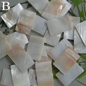 20 Pcs natural decorar Incrustaciones de material de 20*30 mm blanco perla shell espacios en blanco
