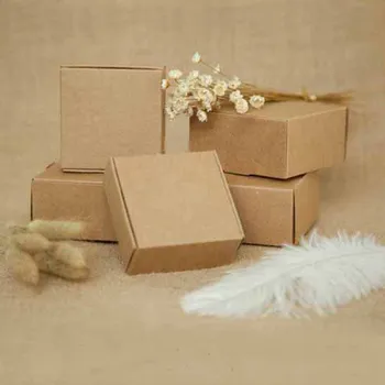 2018 Nuevo estilo de BRICOLAJE de papel de Kraft de la caja de regalo para bodas,cumpleaños y fiesta de Navidad de regalo de Embalaje Multy Tamaños de encargo del Logotipo Costo Extra