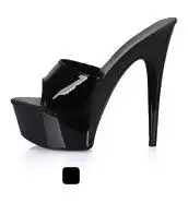 2019 de Alta Calidad Zapatos de Mujer de tacón de 15 cm de Diapositivas,Transparente Fondo 11 Color,Delgado, Tacones ,Plataformas de Modelo de Pasarela Zapatos