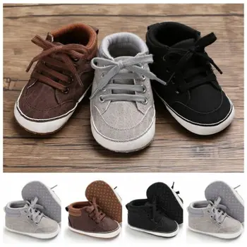 2019 de calidad Superior de la marca bebé casual zapatos recién nacido suela suave prewalker, primero los niños y las niñas zapatos de moda infantil zapatillas de deporte