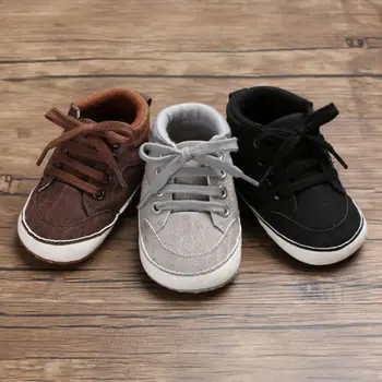 2019 de calidad Superior de la marca bebé casual zapatos recién nacido suela suave prewalker, primero los niños y las niñas zapatos de moda infantil zapatillas de deporte