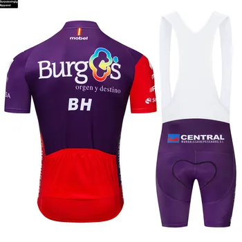 2019 Equipo Morado Burg Jersey de Ciclismo 12D Gel de pantalones Cortos en Bicicleta Traje de MTB BH Ropa Ciclismo para Hombre Verano Corto Ciclismo Maillot de Desgaste