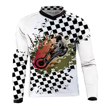 2019 Hombres de Descenso Camisetas de Bicicleta de Montaña MTB Camisetas de Offroad DH Motocicleta Jersey de Motocross Sportwear BMX Ropa