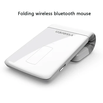 2019 nueva 2000dpi inalámbrica Bluetooth ratón delgado y ligero plegable láser recargable Incorporada de la batería para notebook PC de la oficina