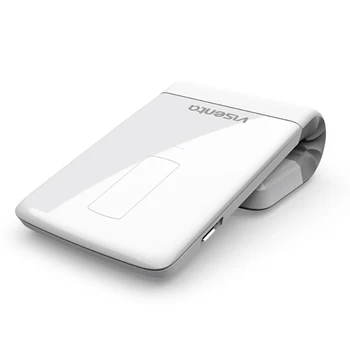 2019 nueva 2000dpi inalámbrica Bluetooth ratón delgado y ligero plegable láser recargable Incorporada de la batería para notebook PC de la oficina