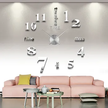 2019 Nuevo Reloj De Pared Reloj De Cuarzo Horloge Diseño Moderno De Gran Decorativos Relojes De Europa Acrílico Pegatinas Sala De Estar Saat