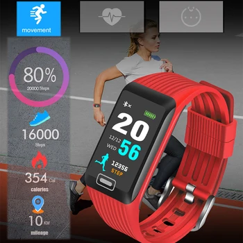 2019 Nuevo Smart Reloj de Pulsera de Color del LED de la Pantalla Grande de la Frecuencia Cardíaca Esfigmomanómetro de Fitness Tracker Reloj Deportivo de Pulsera Inteligente 26526