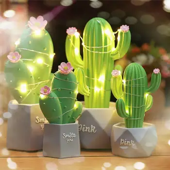 2019 Original Cactus Lámpara de Mesa LED Sueño de la Estrella de la Lámpara Pequeña Luz de Noche del Dormitorio de la Decoración para Niños Regalo