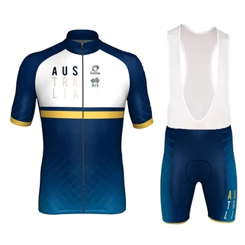 2020 AUSTRALIA bicicleta raccing equipo de ropa trajes uniformes masculinos de ropa para ciclistas de carretera bicicleta de mtb kits de alta quailty almohadilla de gel culotte 5705