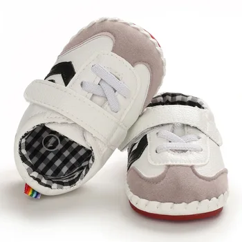 2020 Bebé Niños Niñas Zapatos Antideslizante Suela De Goma Para Caminar Zapatillas De Deporte Parche De Color Pequeño Primeros Caminantes De Tenis De Zapatos De Cuna De Zapatillas De Deporte 14810