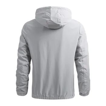 2020 de invierno de los hombres chaqueta ligera con capucha de la cremallera de la prenda impermeable protector solar a prueba de viento chaqueta caliente y de moda de ropa deportiva al aire libre 9559