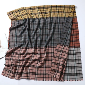 2020 de la Marca de diseño de la tela Escocesa de las Mujeres de la Bufanda de Invierno Cachemir Mantones para Dama Manta Bufandas de Gran Tamaño de la Hembra Foulard Pashmina Echarpe 112794