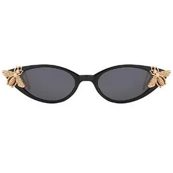 2020 de la Moda de las Señoras de la Vendimia de la Abeja de Gafas de sol Pequeño Leopardo Tonos de las Mujeres sombrillas Gafas Estrecho de Ojo de Gato Gafas de sol UV400