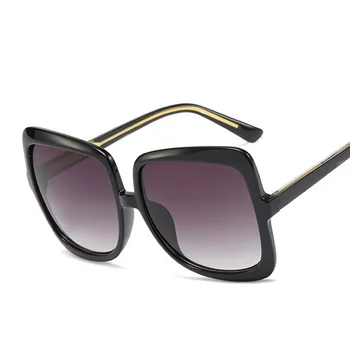 2020 de Lujo de la Gran Plaza de Gafas de sol de las Mujeres de la Marca del Diseñador Retro Gafas de Sol de Mujer de gran tamaño Leopardo Amarillo Tonos oculos UV400