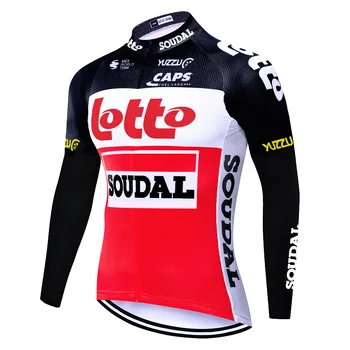 2020 equipo lotto soudal jersey de ciclismo de invierno de verano de manga larga jersey bicicleta de bicicleta de montaña Transpirable maillot largo ciclismo