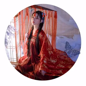 2020 Estilo Chino de las Mujeres Hanfu Antigua Hanfu juego de Traje Tradicional Chino Hermoso Impreso Danza Hanfu de Danza Folclórica Vestido