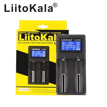 2020 LiitoKala Lii-PD2 Lii-PD4 LCD Inteligente 18650 Cargador de Batería Li-ion 18650 14500 16340 26650 21700 26700 LCD Cargador de Batería