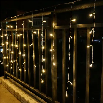 2020 Luces de Navidad Carámbano Cadena de Luz de 220V de 3.5 M de Caída de 0,3-0,5 m de la Calle Guirnalda Para Navidad y Año Nuevo Vacaciones de Decoración