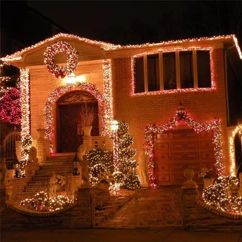 2020 Luces de Navidad Carámbano Cadena de Luz de 220V de 3.5 M de Caída de 0,3-0,5 m de la Calle Guirnalda Para Navidad y Año Nuevo Vacaciones de Decoración