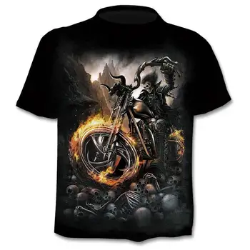 2020 Motocicleta Nueva Cráneo 3dT-Camisa de los Hombres de las Mujeres de la Moda Hip Hop T-Shirt Ropa de Jersey Camiseta Camisetas Hombre Camisetas Tops