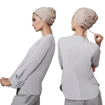 2020 musulmán de algodón underscarf elástico jersey bajo el hiyab turbante tapas suave velo bonnet islámica headwrap turbante mujer