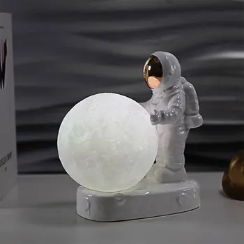 2020 Nueva Impresión 3D de la Luna de la Lámpara Colorida Cambio Astronauta de la Luz de Noche LED Táctil Interruptor Casa Decorativa Lámpara de Mesa en 3D de Regalo de la Luz 45346