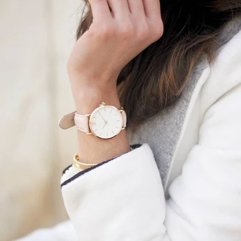 2020 Nueva Moda Mujeres Sencillas Relojes Casual De Las Señoras De Cuero Reloj De Cuarzo Relojes Mujer Relojes Vrouwen Zegarek Damski Reloj De Pulsera