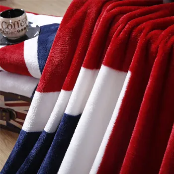 2020 Nuevas Canadá Bandera Británica/Americana Bandera de Lana Tirar Mantas para Camas de Sofá Super Suave Colcha a Cuadros Caliente la Ropa de Cama Manta