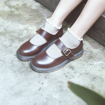 2020 Nuevas Japonés de Estilo Vintage Estudiante de la Universidad de los Zapatos de Cosplay Lolita Zapatos JK Uniforme, Zapatos de Plataforma Zapatos para Mujeres/Niñas 35-40