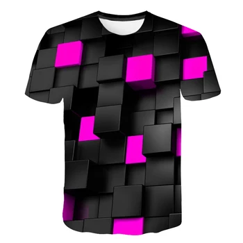 2020 Nuevas tridimensional vórtice de camisetas de niñas y niños de Verano de la Impresión 3D Casual 3D Camiseta Tops Camiseta para el verano