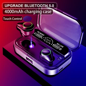 2020 Nuevas TWS Inalámbrica Bluetooth Auriculares 9D HIFI Auriculares Estéreo de Auriculares Con 4000mAh de caja de Carga de los Deportes de la prenda Impermeable Auriculares