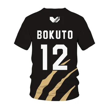 2020 Nuevo Anime Haikyuu la Impresión 3D T-shirt MSBY Negro Chacal de Verano cómodo O-cuello de Manga Corta camiseta