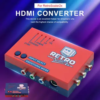 2020 Nuevo de Alta Calidad 480p Convertidor de HDMI a Cero Lag de Vídeo de Audio de la Caja del Adaptador Para RetroScaler2x PS2, N64, NES Saturno MD1 Máquina de Juego